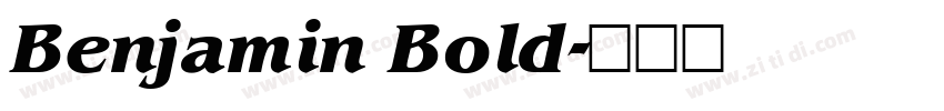 Benjamin Bold字体转换